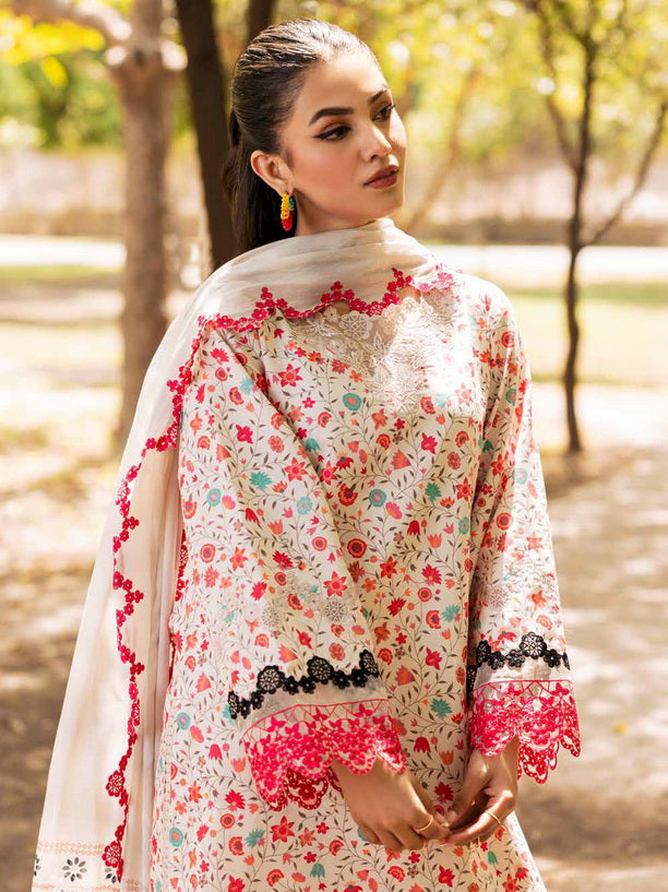 Charizma Range Embroidered Lawn Unstitched 3Pc Suit CRN4-04