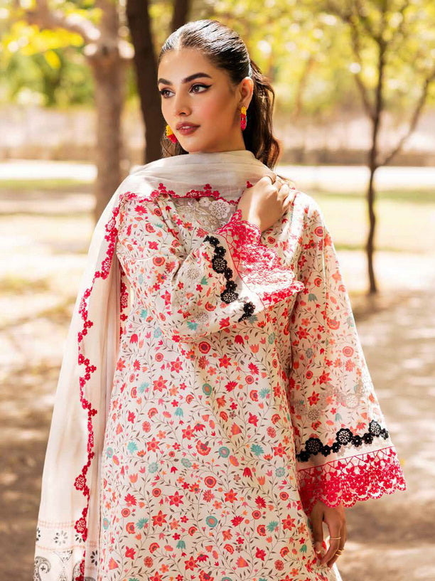 Charizma Range Embroidered Lawn Unstitched 3Pc Suit CRN4-04