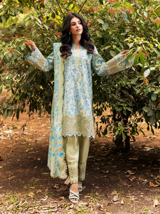 Charizma Range Embroidered Lawn Unstitched 3Pc Suit CRN4-05