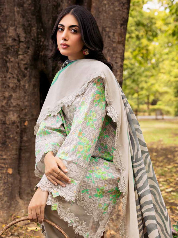 Charizma Range Embroidered Lawn Unstitched 3Pc Suit CRN4-08