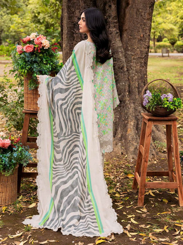 Charizma Range Embroidered Lawn Unstitched 3Pc Suit CRN4-08