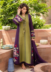 Crimson Mitti Winter Pret Embroidered Raw Silk 3Pc Suit CRWP-04 Rani Vogue(Plum)
