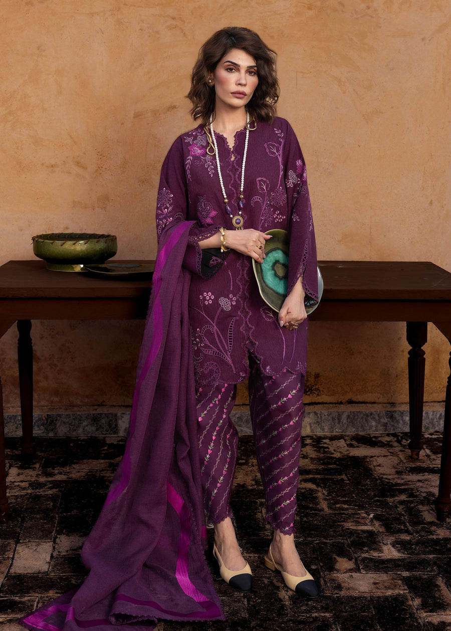 Crimson Mitti Winter Pret Embroidered Karandi 3Pc Suit CRWP-05 Choti Memsaab