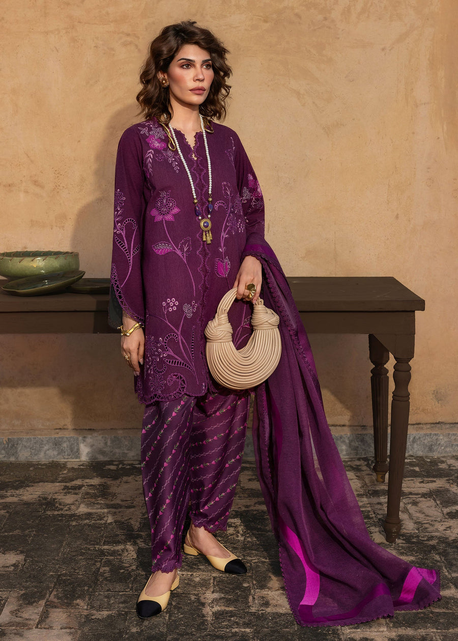 Crimson Mitti Winter Pret Embroidered Karandi 3Pc Suit CRWP-05 Choti Memsaab