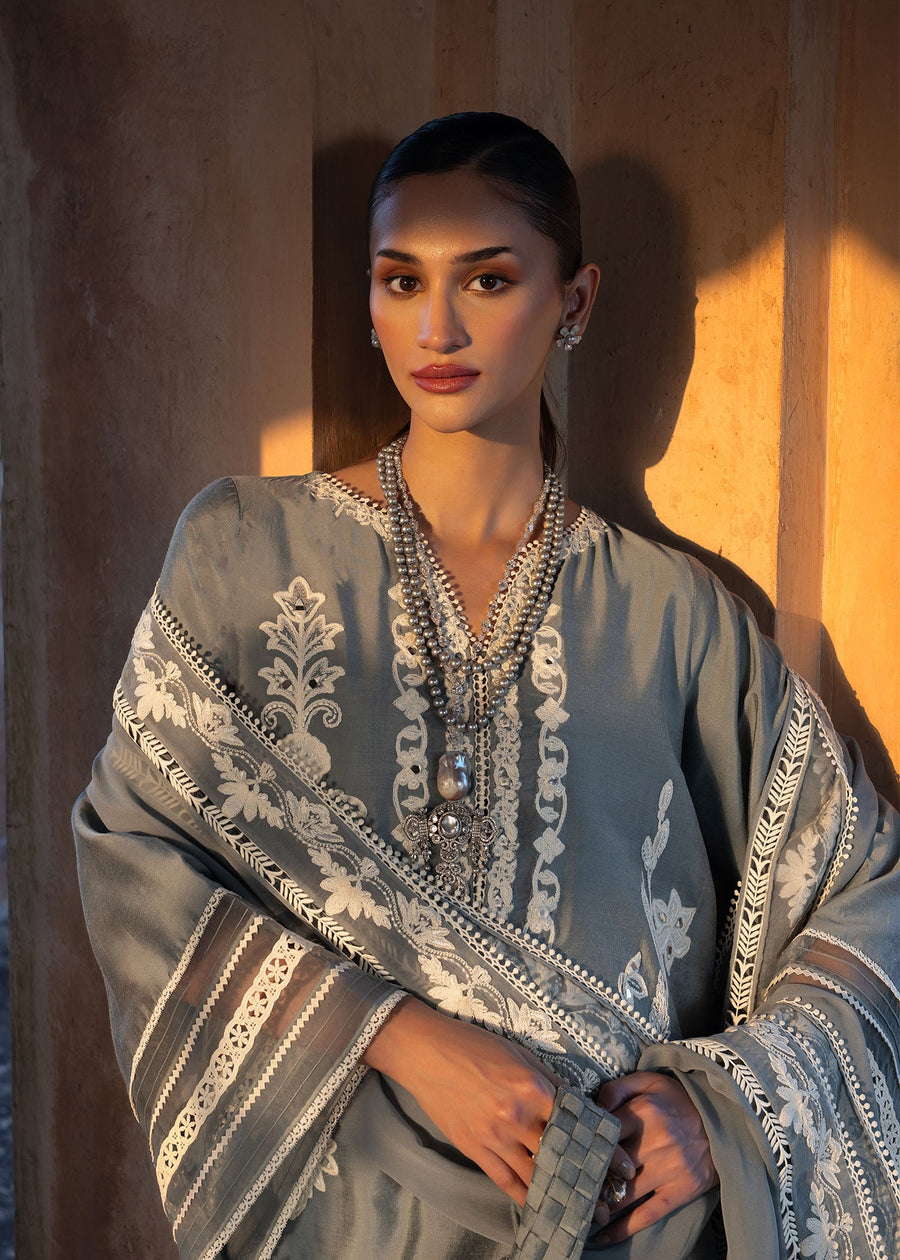 Crimson Mitti Winter Pret Embroidered Raw Silk 3Pc Suit CRWP-06 Shabo