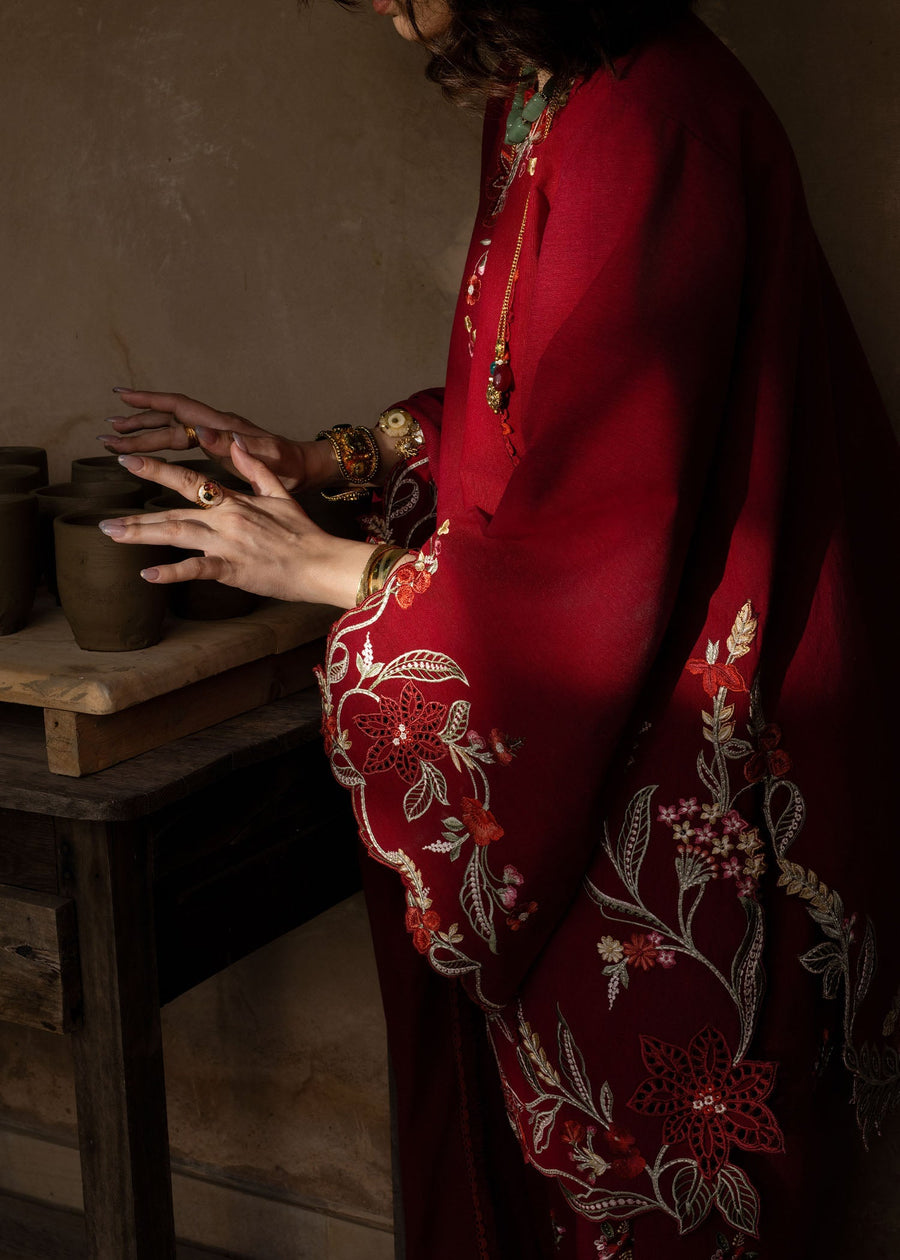 Crimson Mitti Winter Pret Embroidered Karandi 3Pc Suit CRWP-07 Nina Nakhray