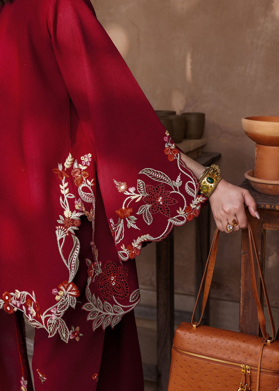 Crimson Mitti Winter Pret Embroidered Karandi 3Pc Suit CRWP-07 Nina Nakhray