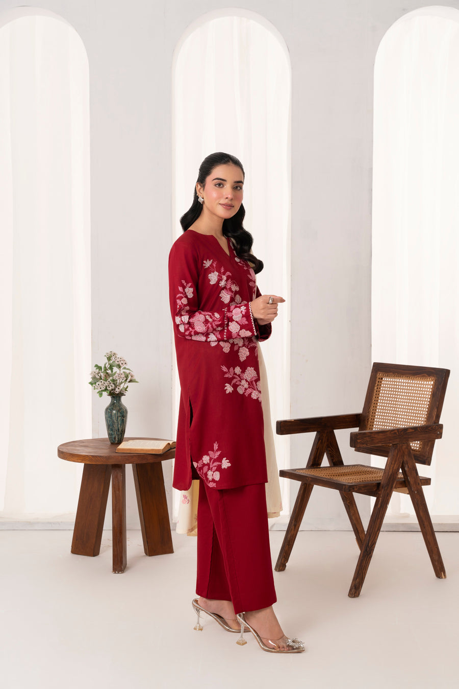 Feathers Fully Embroidered Dhanak Unstitched 2Pc Suit CRYONE-FT552