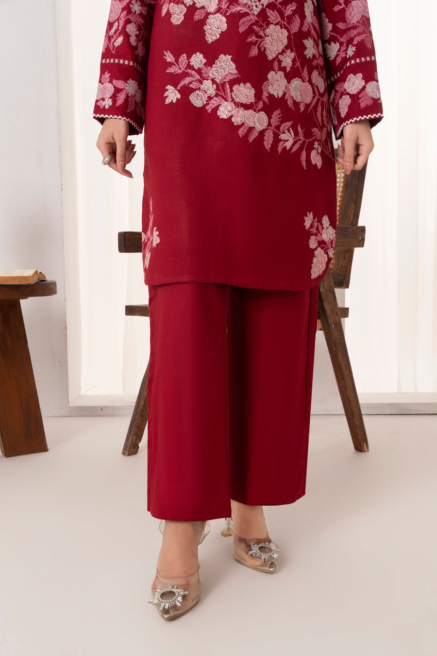 Feathers Fully Embroidered Dhanak Unstitched 2Pc Suit CRYONE-FT552