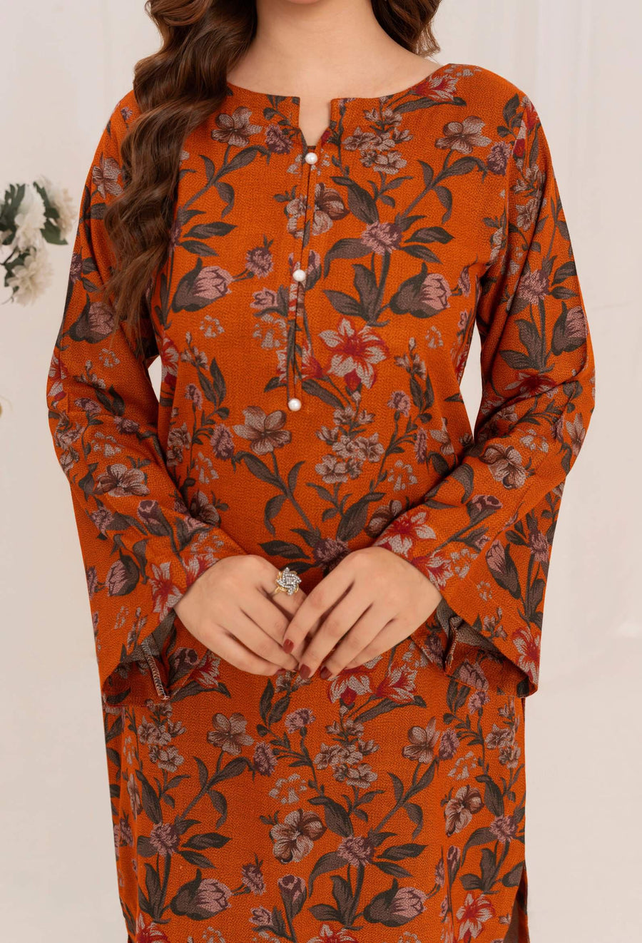 Feathers Digital Printed Dhanak Unstitched 3Pc Suit CRYSEL-FT592
