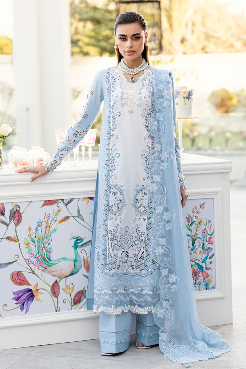 Qalamkar Chikankari Embroidered Lawn Unstitched 3Pc Suit CS-01 TASHA