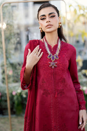 Qalamkar Chikankari Embroidered Lawn Unstitched 3Pc Suit CS-02 LERA