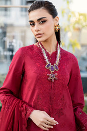 Qalamkar Chikankari Embroidered Lawn Unstitched 3Pc Suit CS-02 LERA