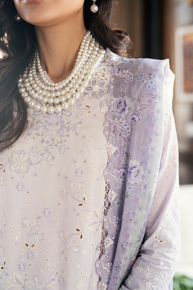 Qalamkar Chikankari Embroidered Lawn Unstitched 3Pc Suit CS-03 ALAILA