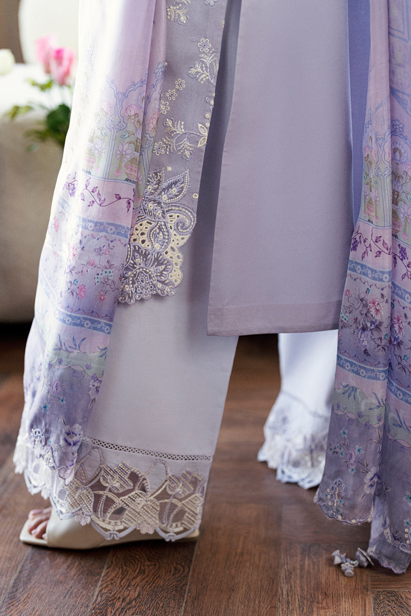 Qalamkar Chikankari Embroidered Lawn Unstitched 3Pc Suit CS-03 ALAILA