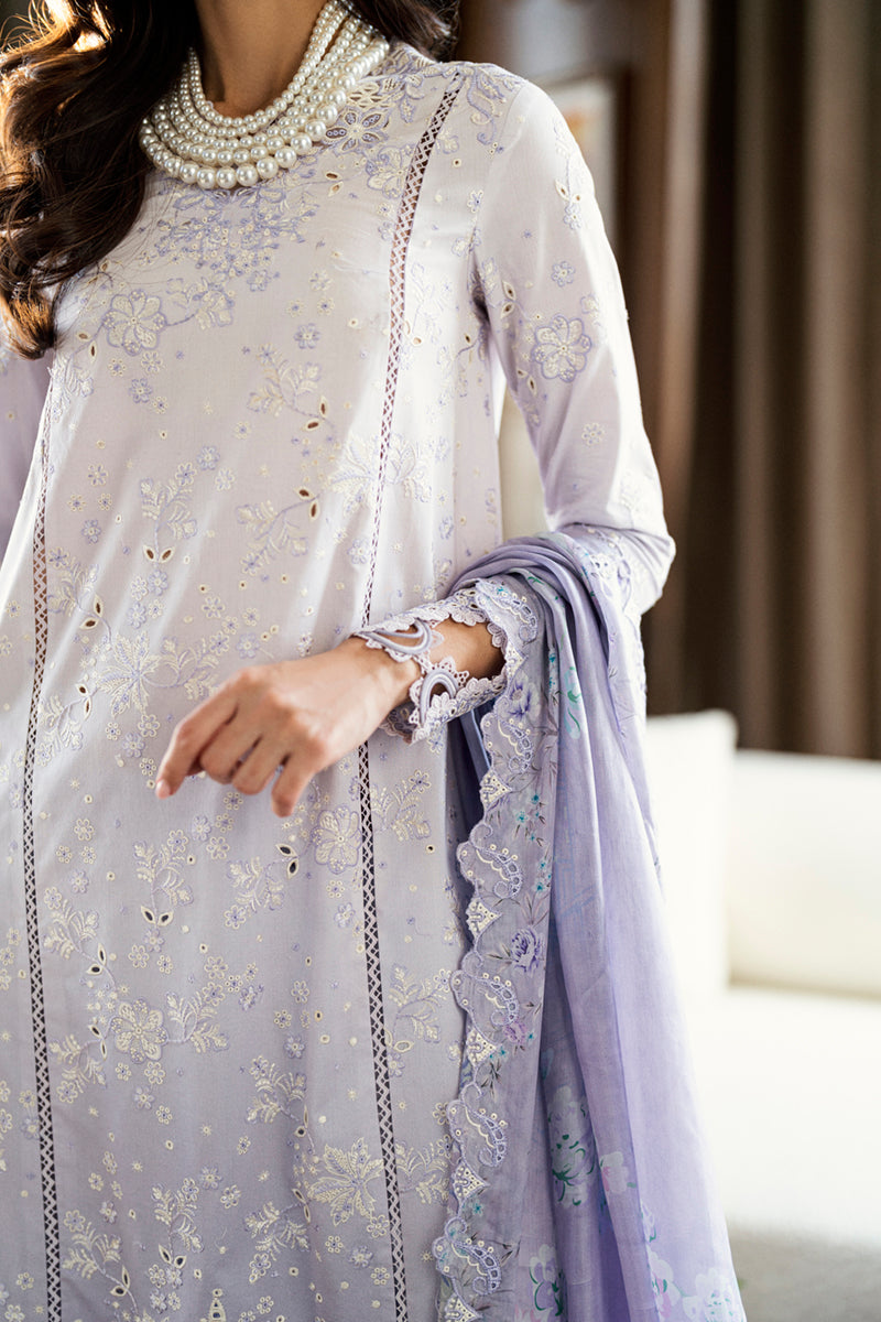 Qalamkar Chikankari Embroidered Lawn Unstitched 3Pc Suit CS-03 ALAILA
