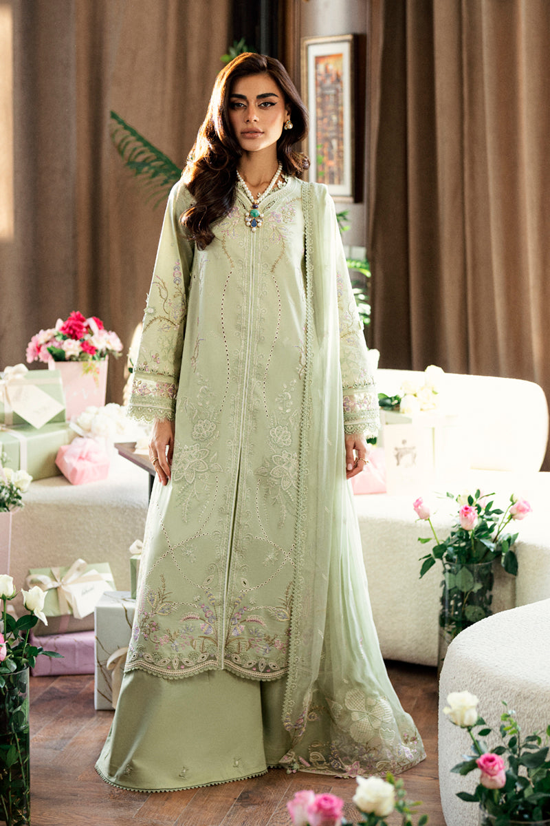 Qalamkar Chikankari Embroidered Lawn Unstitched 3Pc Suit CS-04 ERZA