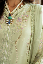 Qalamkar Chikankari Embroidered Lawn Unstitched 3Pc Suit CS-04 ERZA