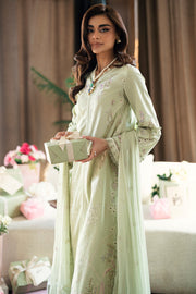 Qalamkar Chikankari Embroidered Lawn Unstitched 3Pc Suit CS-04 ERZA