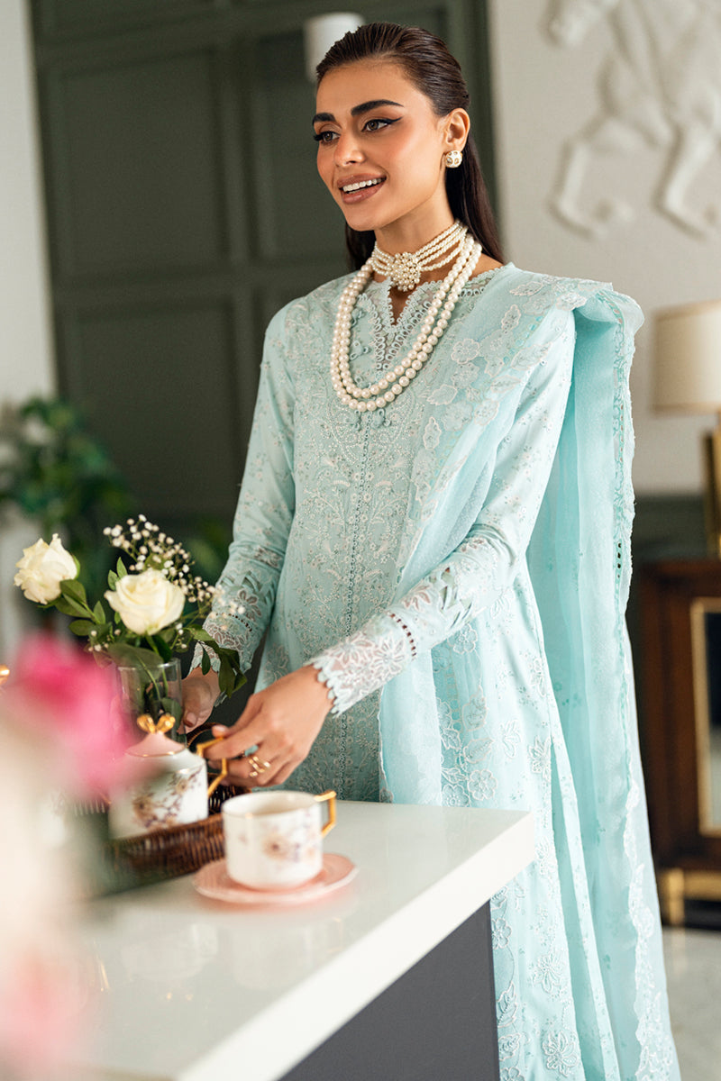 Qalamkar Chikankari Embroidered Lawn Unstitched 3Pc Suit CS-06 NEESHA