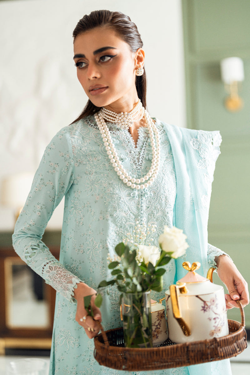 Qalamkar Chikankari Embroidered Lawn Unstitched 3Pc Suit CS-06 NEESHA