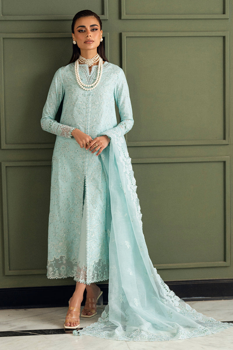 Qalamkar Chikankari Embroidered Lawn Unstitched 3Pc Suit CS-06 NEESHA