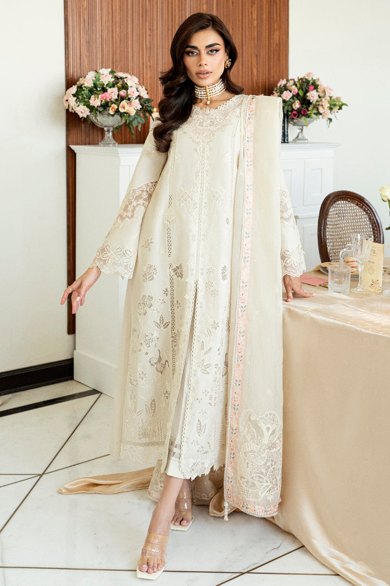 Qalamkar Chikankari Embroidered Lawn Unstitched 3Pc Suit CS-08 ERSA