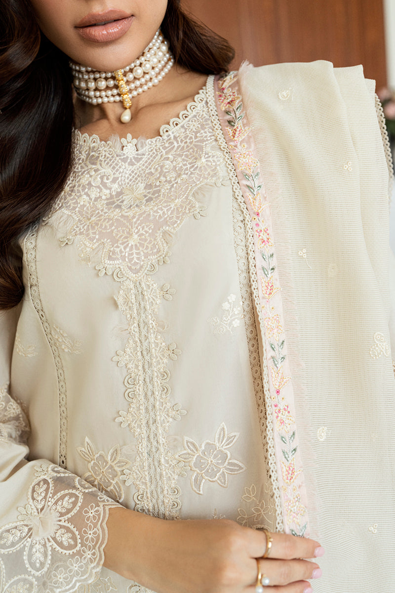 Qalamkar Chikankari Embroidered Lawn Unstitched 3Pc Suit CS-08 ERSA