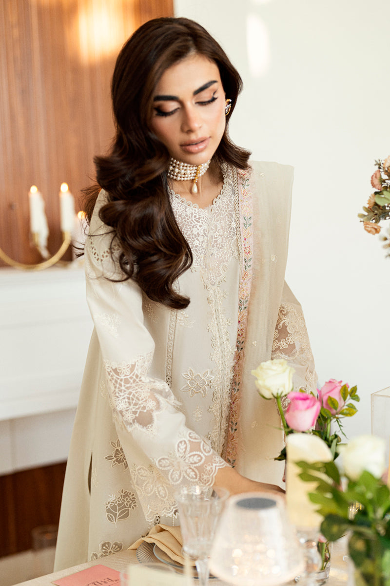 Qalamkar Chikankari Embroidered Lawn Unstitched 3Pc Suit CS-08 ERSA