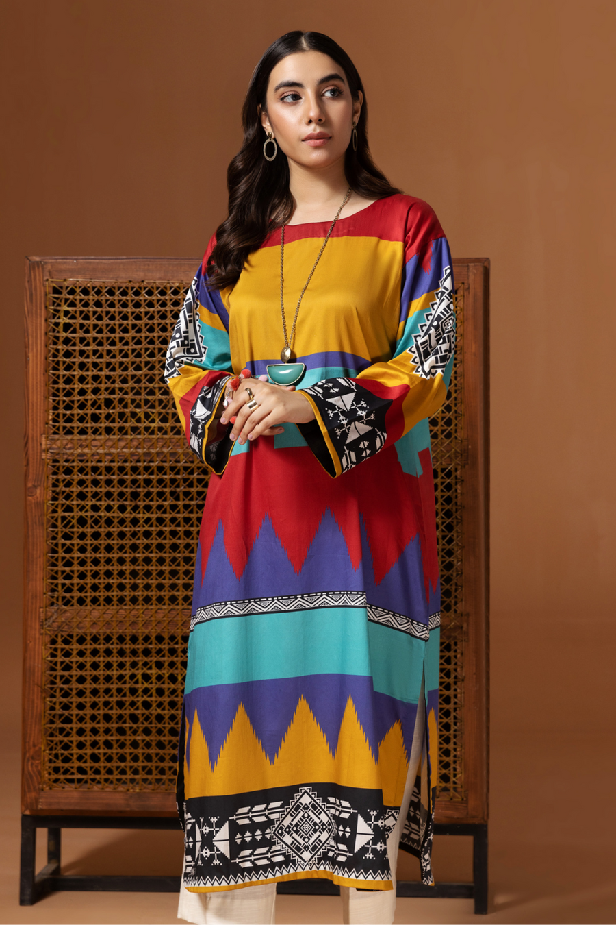 Ittehad Textiles Cotton Satin Unstitched Printed Shirt LF-DP-CSB-001