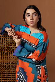 Ittehad Textiles Cotton Satin Unstitched Printed Shirt LF-DP-CSB-003