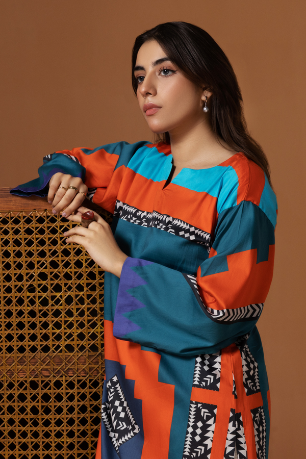 Ittehad Textiles Cotton Satin Unstitched Printed Shirt LF-DP-CSB-003