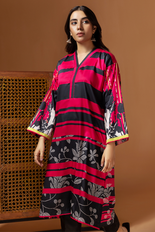 Ittehad Textiles Cotton Satin Unstitched Printed Shirt LF-DP-CSB-004