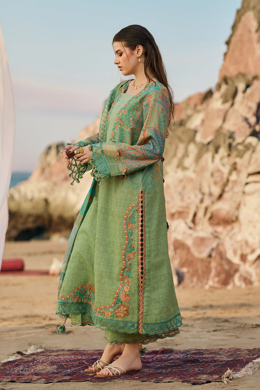 Charizma Swissmiss Premium Embroidered Swiss Unstitched 3Pc Suit CSM6-03