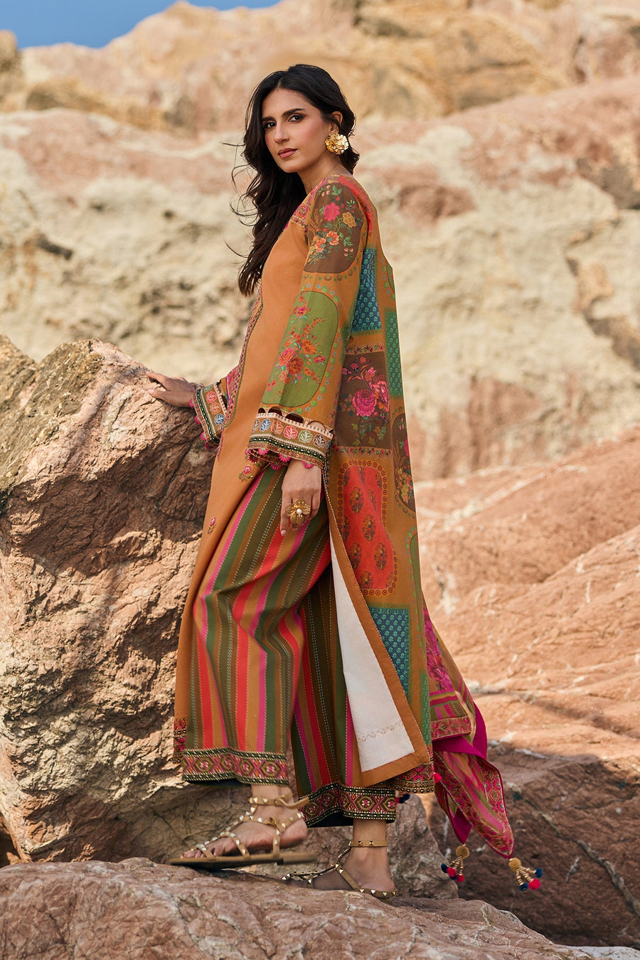 Charizma Sun Shine Embroidered Lawn Unstitched 3Pc Suit CSN6-02