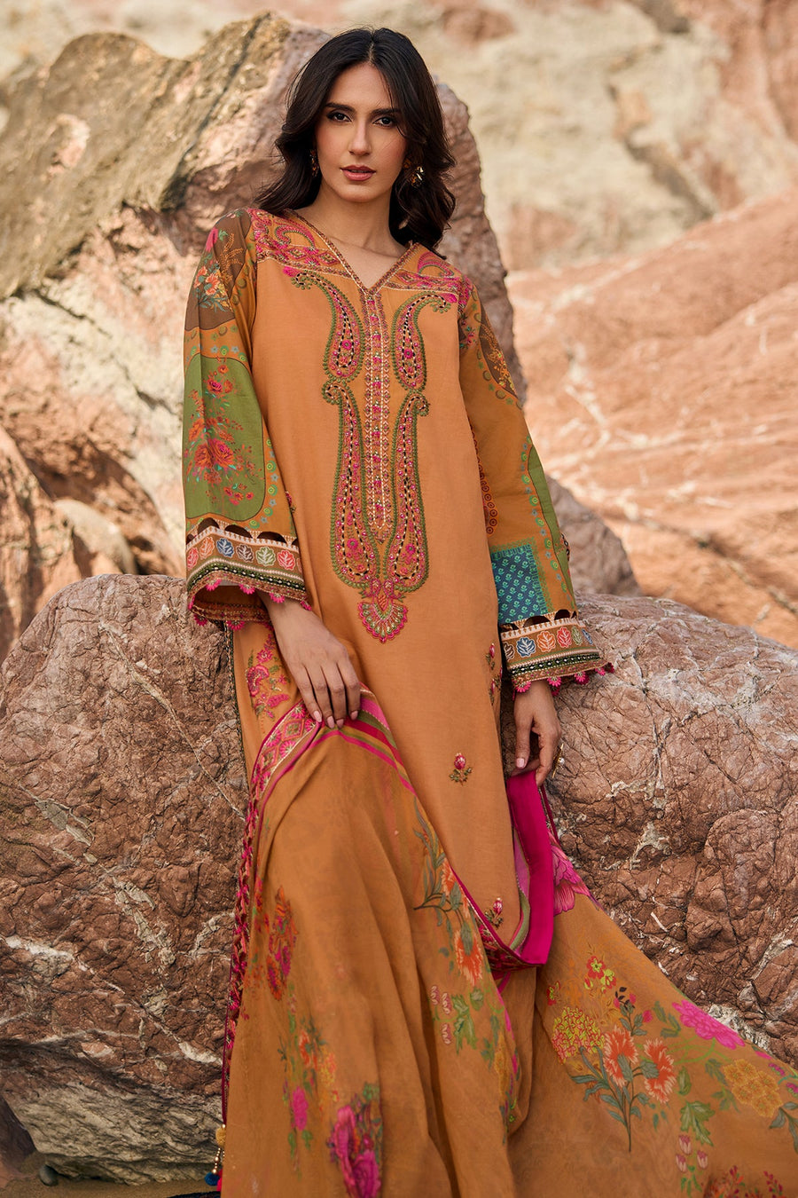 Charizma Sun Shine Embroidered Lawn Unstitched 3Pc Suit CSN6-02