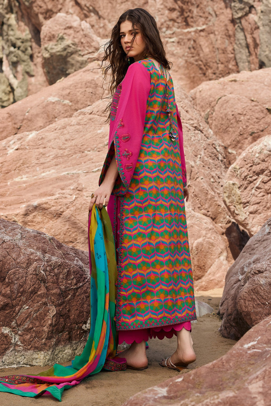 Charizma Sun Shine Embroidered Lawn Unstitched 3Pc Suit CSN6-03