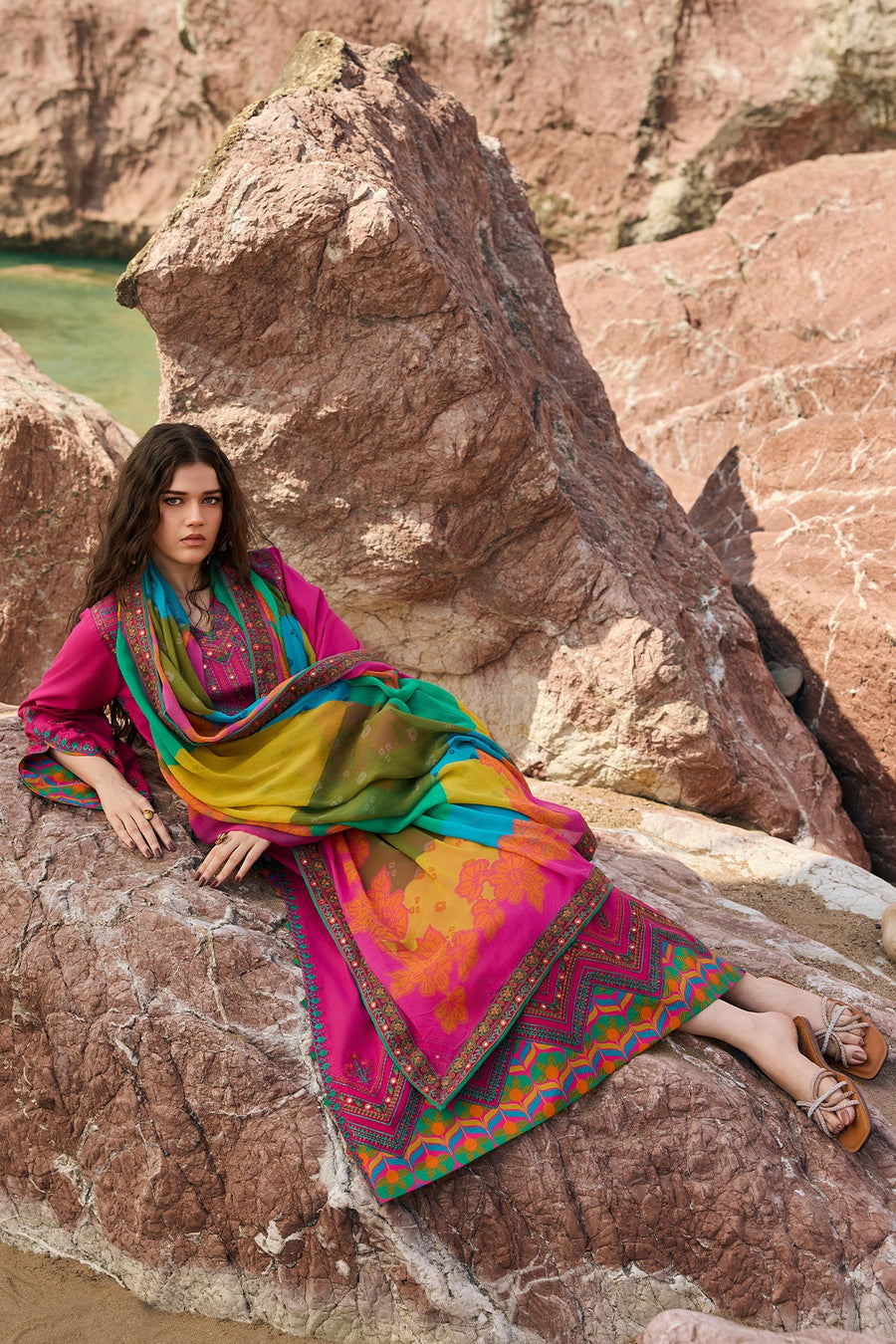 Charizma Sun Shine Embroidered Lawn Unstitched 3Pc Suit CSN6-03