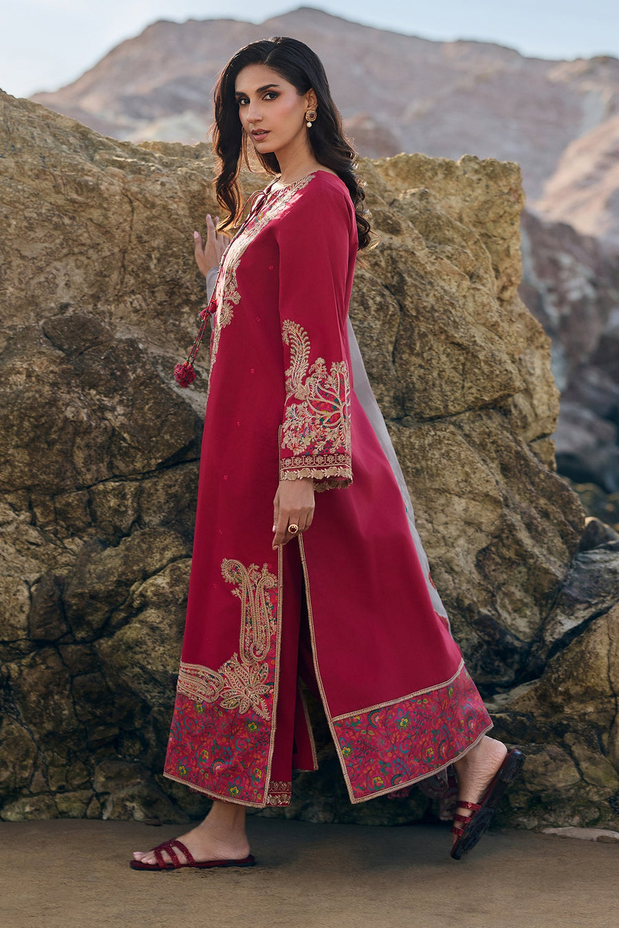 Charizma Sun Shine Embroidered Lawn Unstitched 3Pc Suit CSN6-05