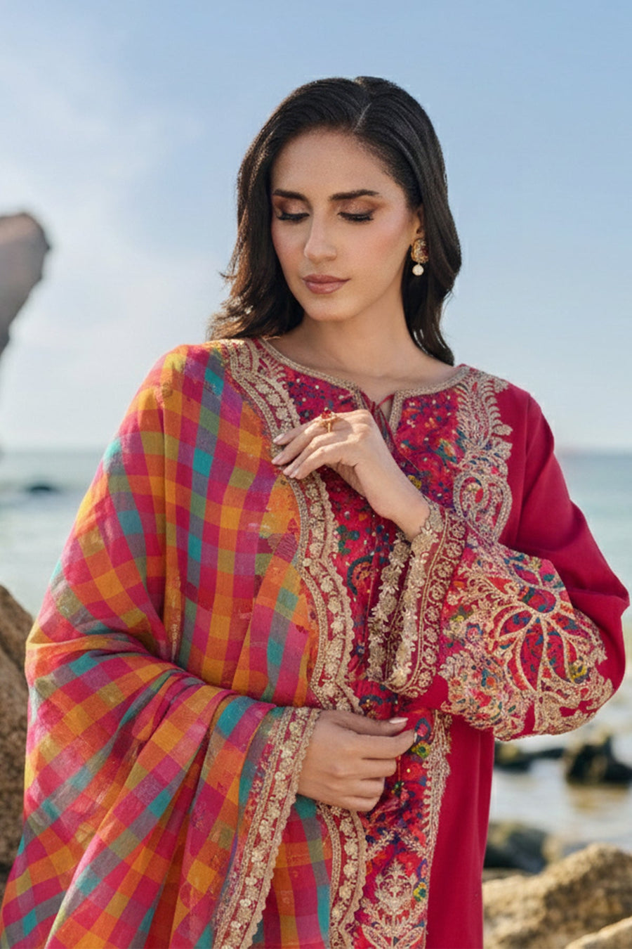 Charizma Sun Shine Embroidered Lawn Unstitched 3Pc Suit CSN6-05
