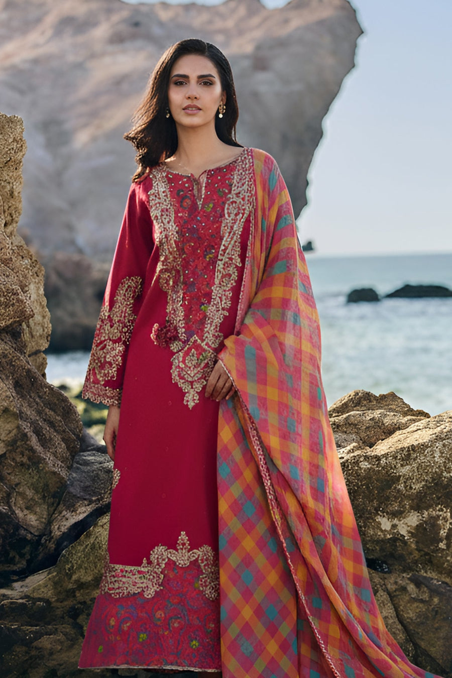 Charizma Sun Shine Embroidered Lawn Unstitched 3Pc Suit CSN6-05