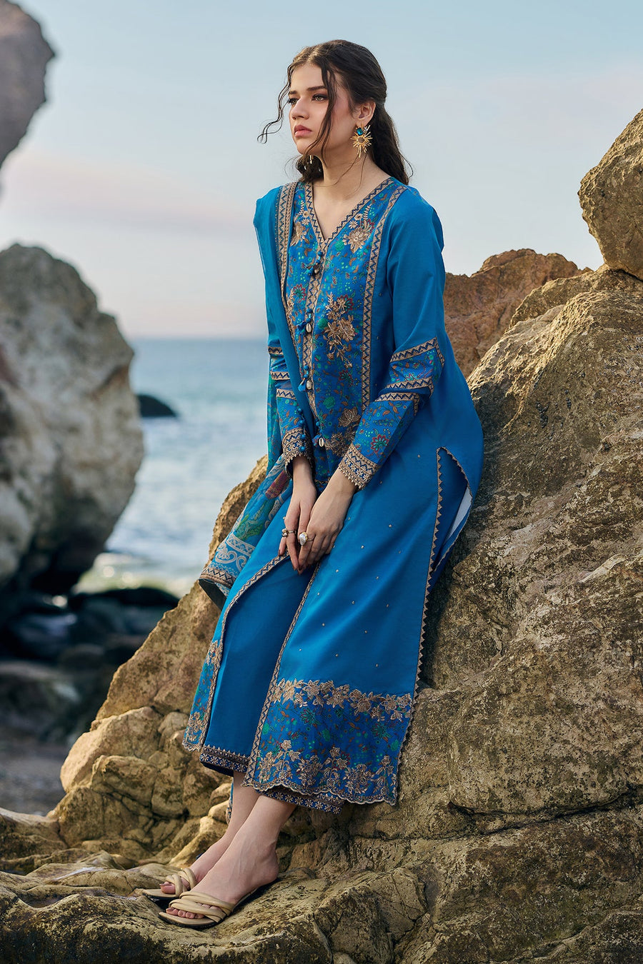 Charizma Sun Shine Embroidered Lawn Unstitched 3Pc Suit CSN6-06