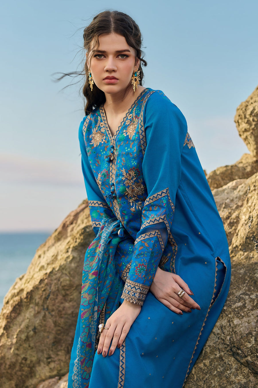 Charizma Sun Shine Embroidered Lawn Unstitched 3Pc Suit CSN6-06