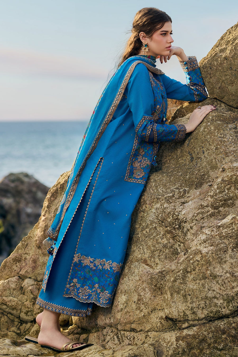 Charizma Sun Shine Embroidered Lawn Unstitched 3Pc Suit CSN6-06