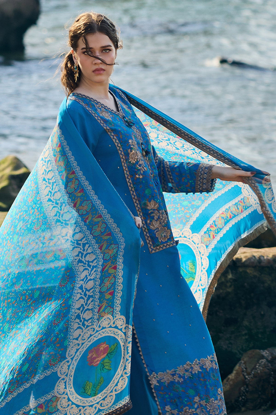 Charizma Sun Shine Embroidered Lawn Unstitched 3Pc Suit CSN6-06