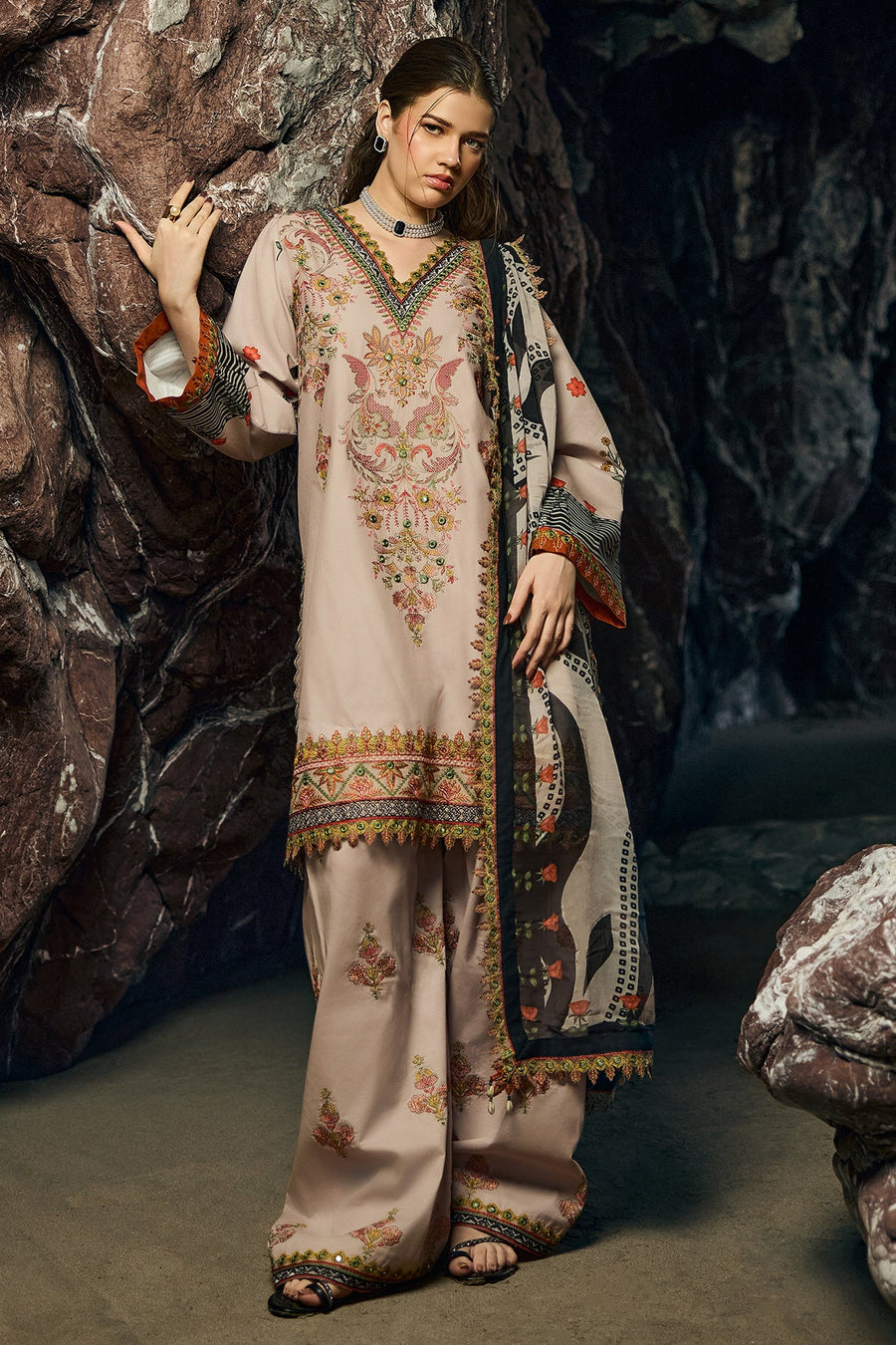 Charizma Sun Shine Embroidered Lawn Unstitched 3Pc Suit CSN6-07