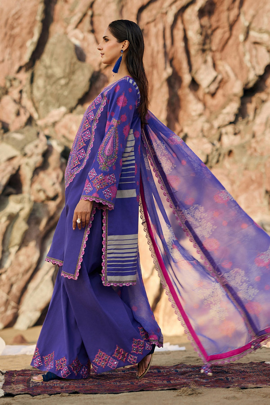 Charizma Sun Shine Embroidered Lawn Unstitched 3Pc Suit CSN6-08
