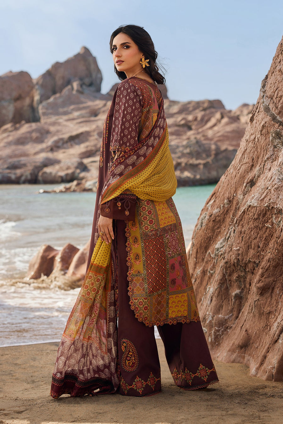Charizma Sun Shine Embroidered Lawn Unstitched 3Pc Suit CSN6-09