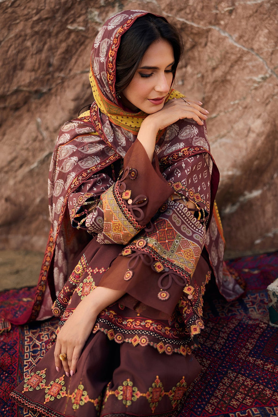 Charizma Sun Shine Embroidered Lawn Unstitched 3Pc Suit CSN6-09