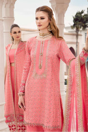 Maria.B Sateen Unstitched Embroidered Cotton Satin 3Pc Suit CST-701